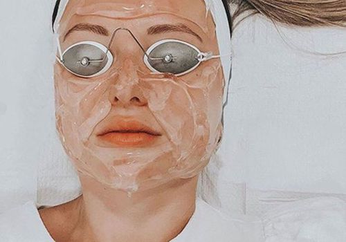 Someone relaxing for their acne treatment