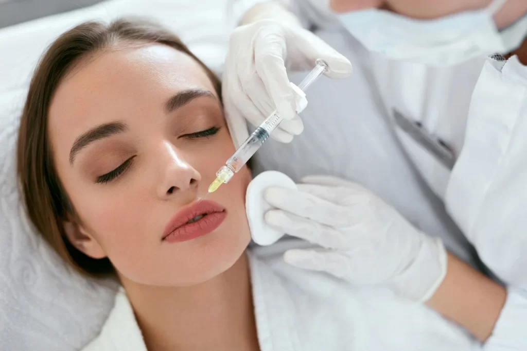 Lip Fillers Mississauga treatment in progress