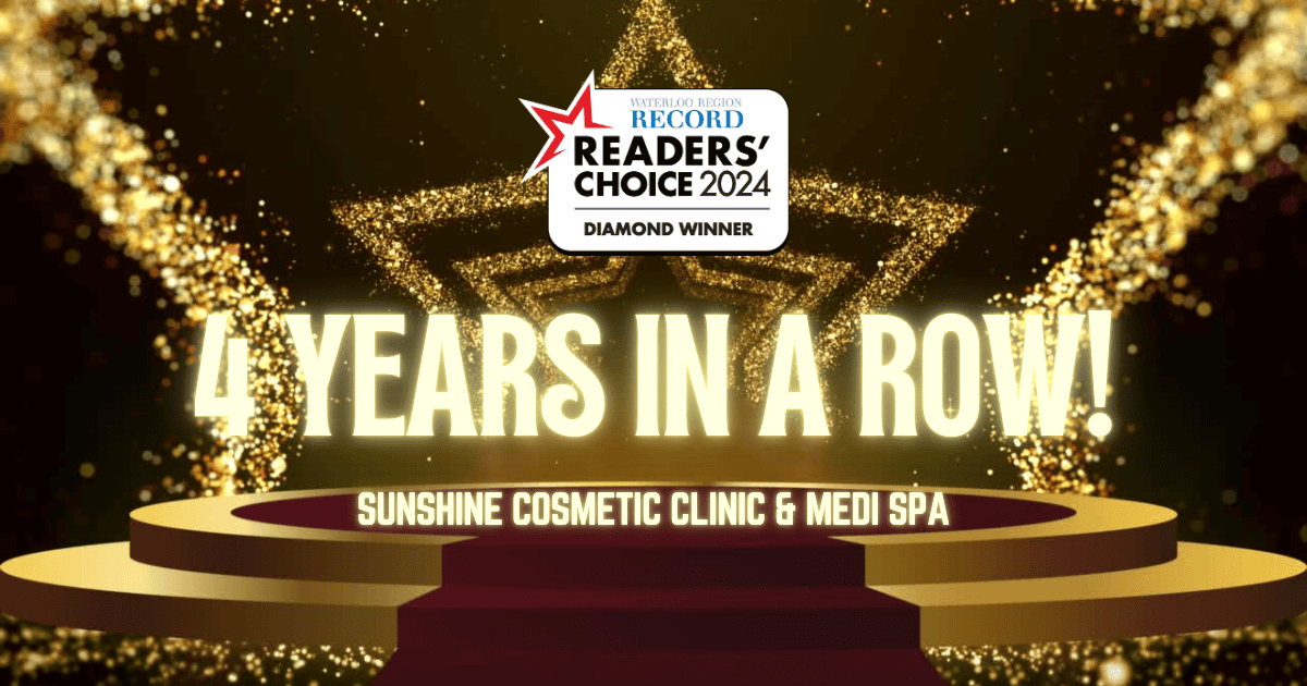 Sunshine Cosmetic Clinic & Medi Spa has won the prestigious Waterloo Record Readers’ Choice Diamond Award for the fourth year in a row!